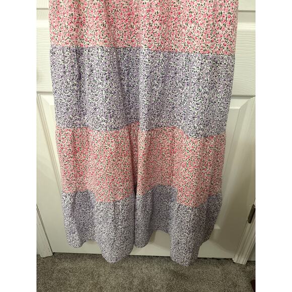 Floral Maxi Dress in Pink and Blue - Picture 7 of 11